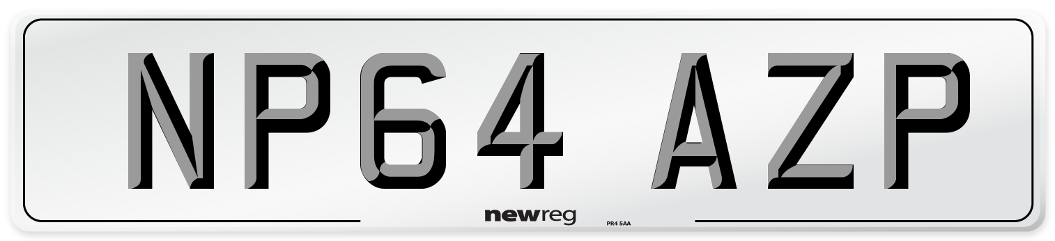 NP64 AZP Number Plate from New Reg